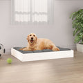Vidaxl dog bed 71.5x54x9 cm solid pine wood white